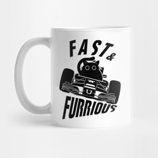 Funny  FURRurious car driving cat Mug